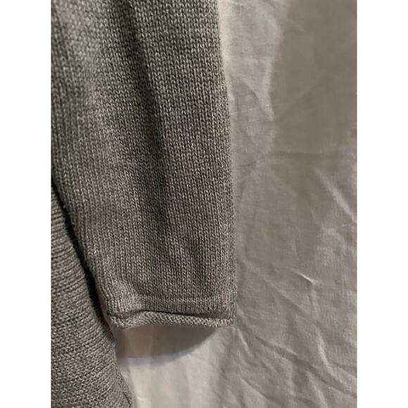 BOLD ELEMENTS Large Open Front Cardigan Side Slits Light Weight Heathered Gray - Picture 9 of 10